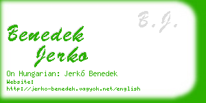 benedek jerko business card