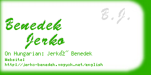 benedek jerko business card